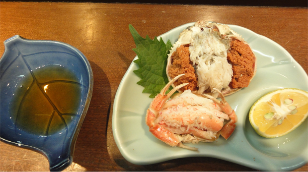 カニの盛りつけ
